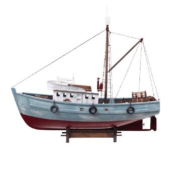 Modèle de bateau de pêche classique en bois 1