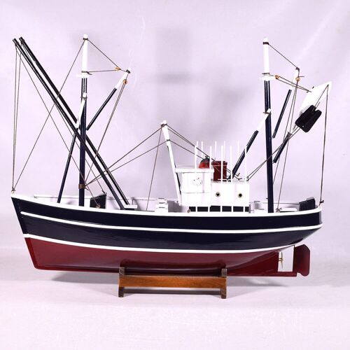 Wooden Lobster Fishing Boat Model - Nautical Decor