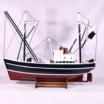 Maquette de Bateau de Pêche au Homard en Bois - Décor Nautique