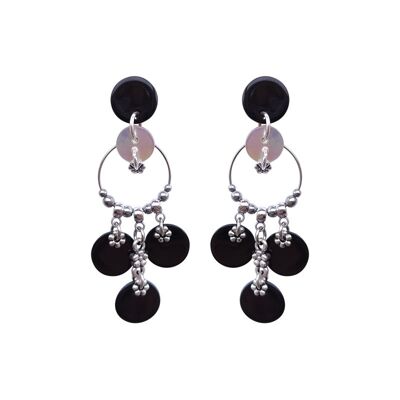 Mother-of-Pearl Spring Hoop Earrings