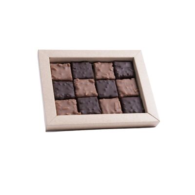 Scatola di pietre di praline vecchio stile - 24 cioccolatini