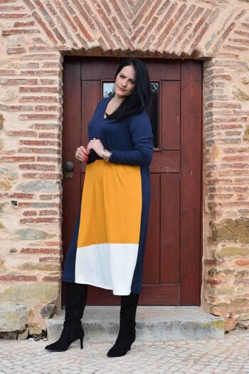 Robe Grande Taille Simone - L à 6XL (Noir, Jaune, Blanc Cassé) 6