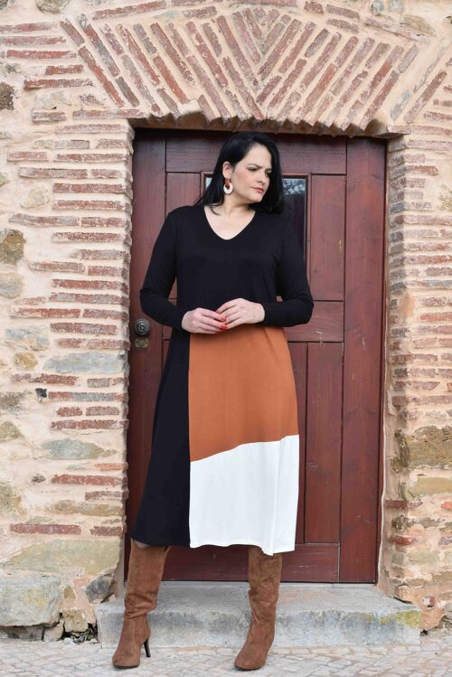 Plus Size Dress Simone - L to 6XL (Black, Pink, Off-White)