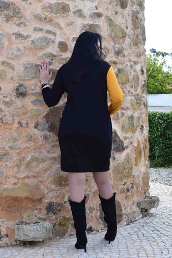 Robe Bonie Grande Taille - L à 6XL (Noir et Blanc Cassé) 7