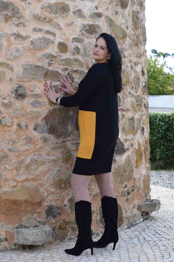 Robe Bonie Grande Taille - L à 6XL (Noir et Jaune) 2