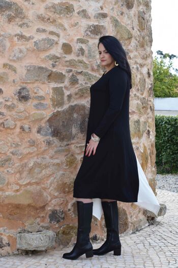 Robe grande taille Valentina - L à 6XL (Couleur principale : Noir Couleur secondaire : Rose) 4