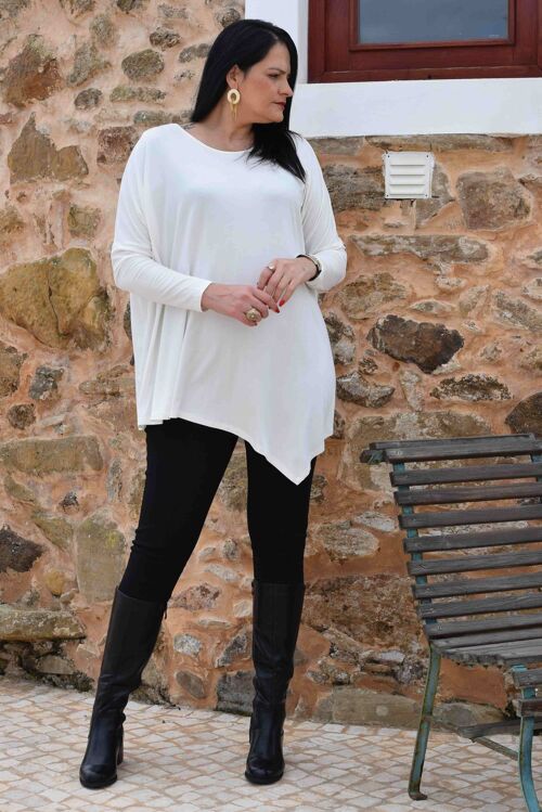 Plus Size Jumper/Sweater Cristina - L to 7XL (Off-White)