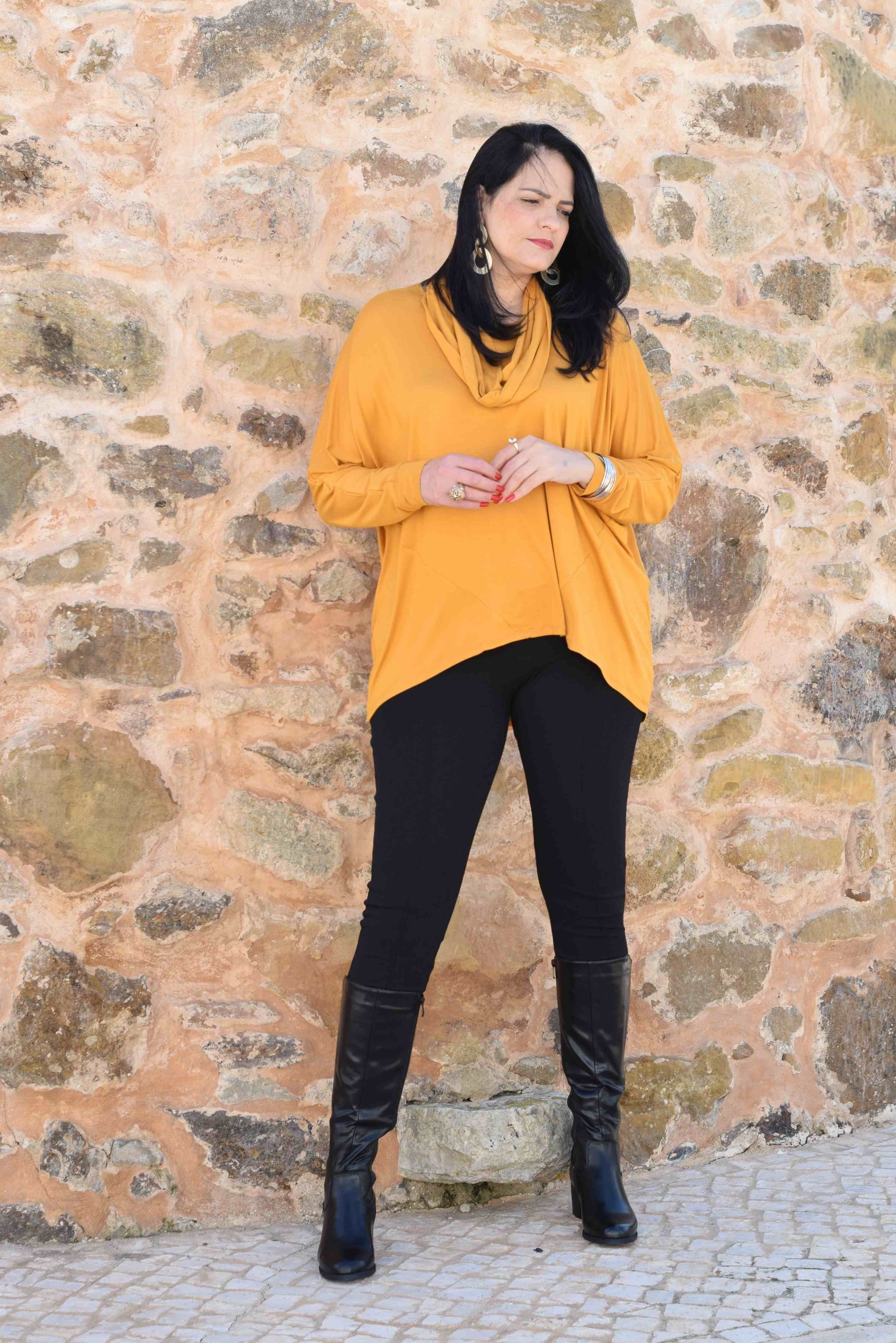 Maglione/Maglione taglie forti Catia - da L a 7XL (giallo)