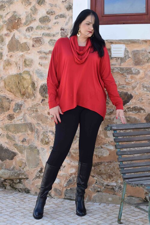 Plus Size Jumper/Sweater Catia - L to 7XL (Red)