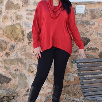 Pull/Pull Grande Taille Catia - L à 7XL (Rouge)