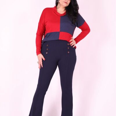 Pantalon grande taille Agnès - L à 6XL (bleu marine)