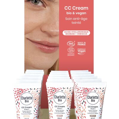 Display of 18 CC creams