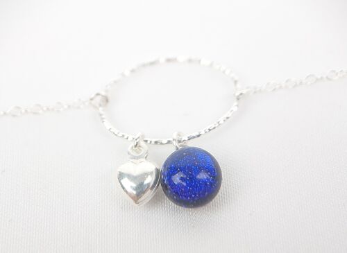 Bracelet pampilles "Bleu profond"