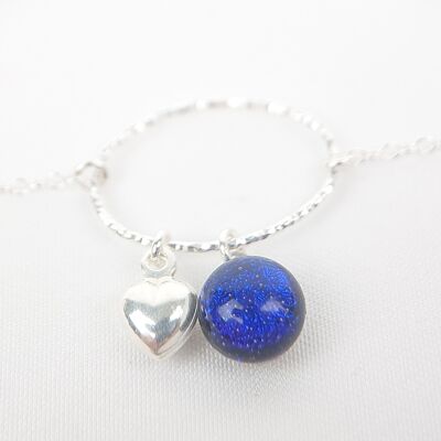 "Deep blue" tassel bracelet