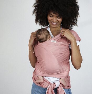 WrapExplorer™ Écharpe porte-bébé - Rose poudre