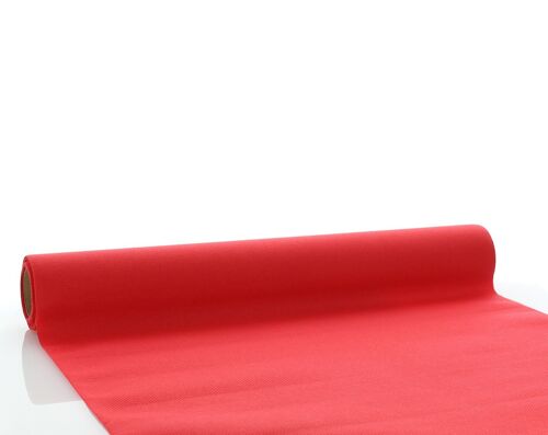 Einweg Tischläufer Rot aus Linclass® Airlaid 40 cm x 4,80 m, 1 Stück