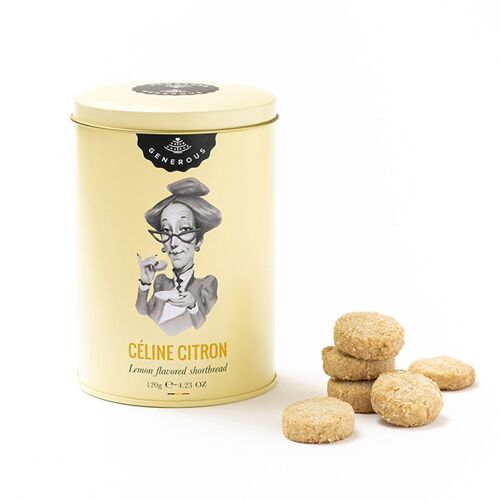 Céline Citron Boîte métal 100g - Sablés au citron