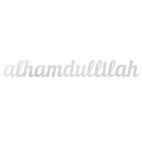 Alhamdullilah Letter Banner - Silver