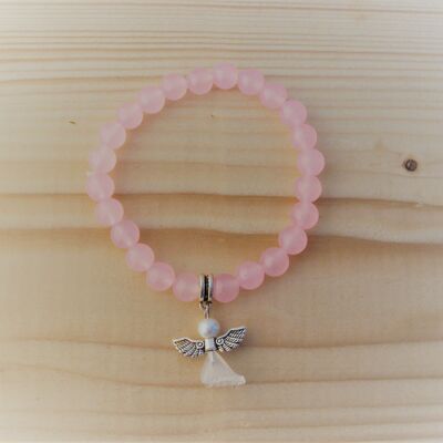 Gemstone bracelet made of rose quartz