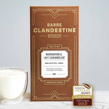 Chocolat au lait 62%, Morropón et lait caramélisé, Pérou, bean to bar 1