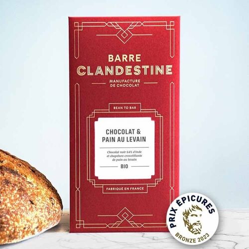 Tablette de Chocolat noir au pain au levain, bean to bar - Prix Épicures