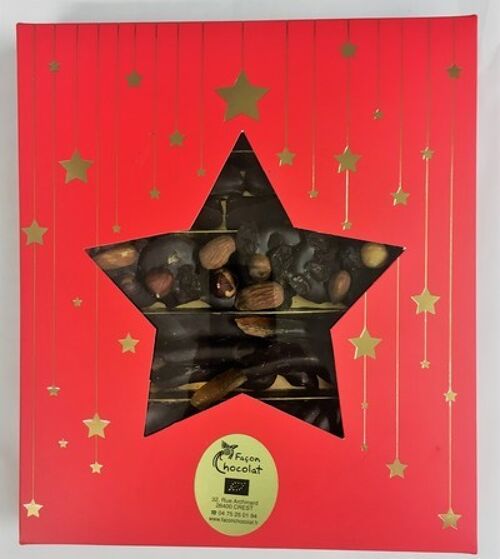 Boîte Etoile de Noël- assortiment chocolats 200g