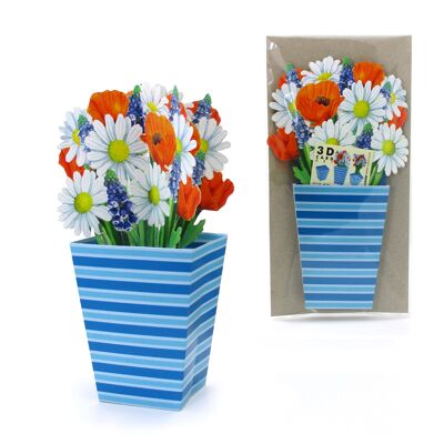 3D greeting card bouquet