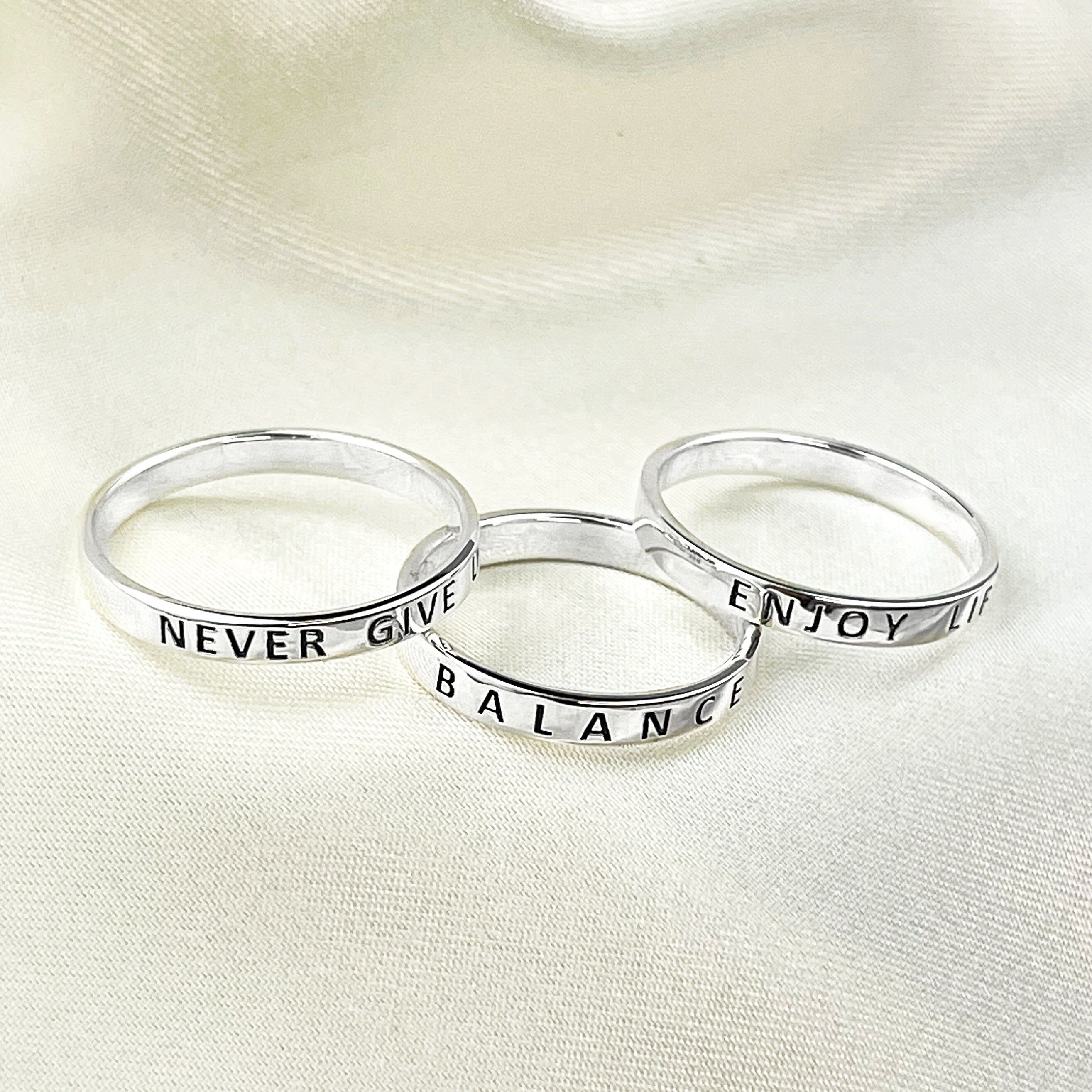 Buy wholesale BALANCE Ring 925 Sterling Silver Engraved Stamp