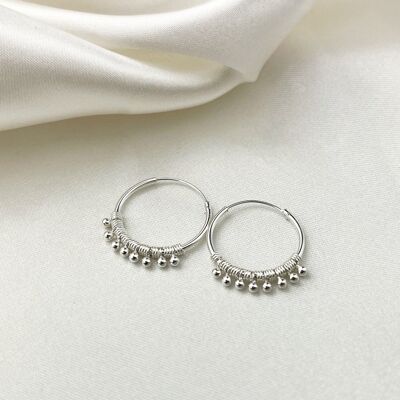 Boucles d'oreilles créoles gitane en argent sterling 925 OHR925-60