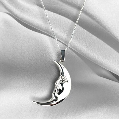925 Crescent Moon Sterling Silver Chain - K925-94