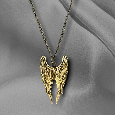 Vintage style angel wing necklace - VIK-129