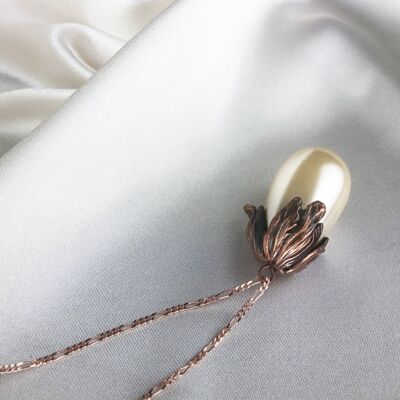 925 Sterling Rosegold Vergoldete Kette "Cafe au Lait" - K925-110