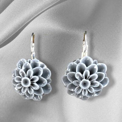 Chrysanthemum earrings III in vintage style - VINOHR-69