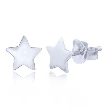 Mini clous d'oreilles en argent sterling 925 "STARS" (OHR925-81) 3