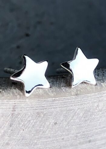 Mini clous d'oreilles en argent sterling 925 "STARS" (OHR925-81) 6