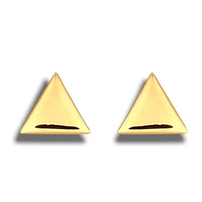 Mini orecchini a bottone geometrici - Placcato in oro sterling 925 - OHR925-35