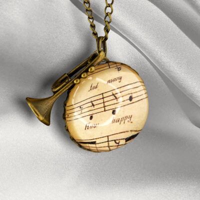 Bronze chain in vintage style "Trumpet"