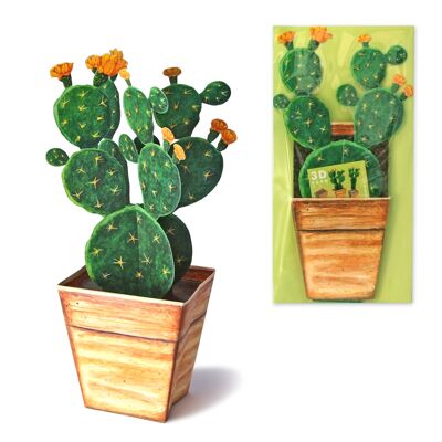 Carte de voeux 3D cactus