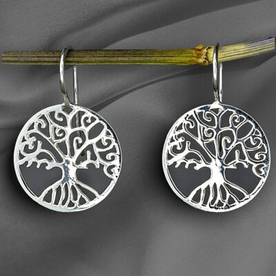 Tree of Life Earrings - 925 Sterling Silver - OHR925-121