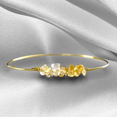 Bracelet gold plated with citrine - PR081