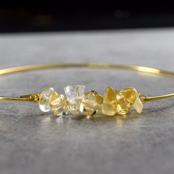 Bracelet plaqué or avec citrine - PR081 2