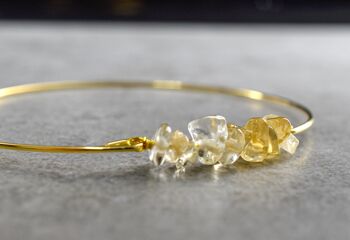 Bracelet plaqué or avec citrine - PR081 3