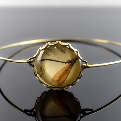 Bronze bangle naturalist in vintage style - RETARM-25