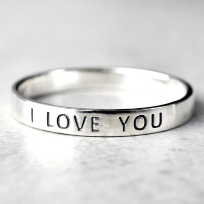 ICH LIEBE DICH! 925 Sterling Silver Ring (unisex) - RG925-53