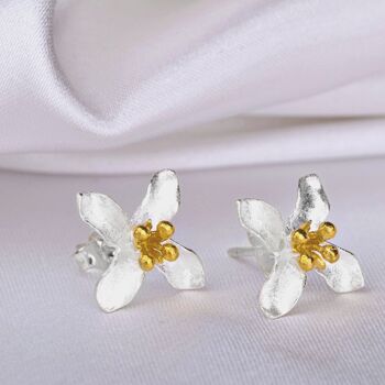 Boucles d'oreilles fleurs de lys - Boucles d'oreilles en argent sterling 925 - OHR925-41 3