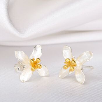 Boucles d'oreilles fleurs de lys - Boucles d'oreilles en argent sterling 925 - OHR925-41 2