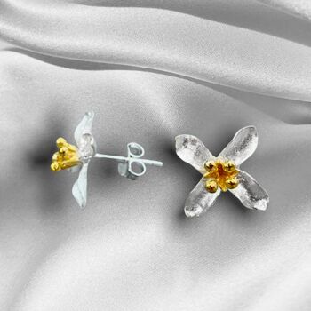 Boucles d'oreilles fleurs de lys - Boucles d'oreilles en argent sterling 925 - OHR925-41 6