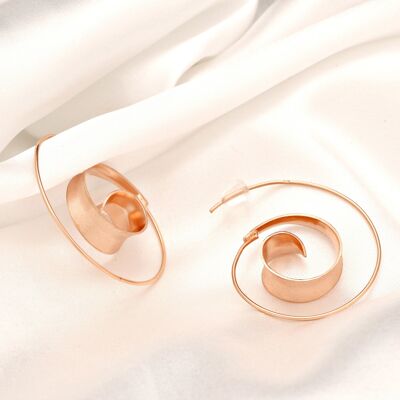 925 rose gold-plated spiral earrings BRUNEI II OHR925-19/116998135