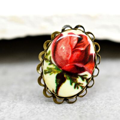 Vintage Rose Bronze Ring VINRIN-10