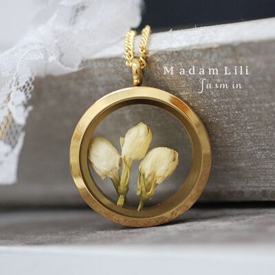 Collier médaillon REAL YASMIN FLOWER - VIK-69